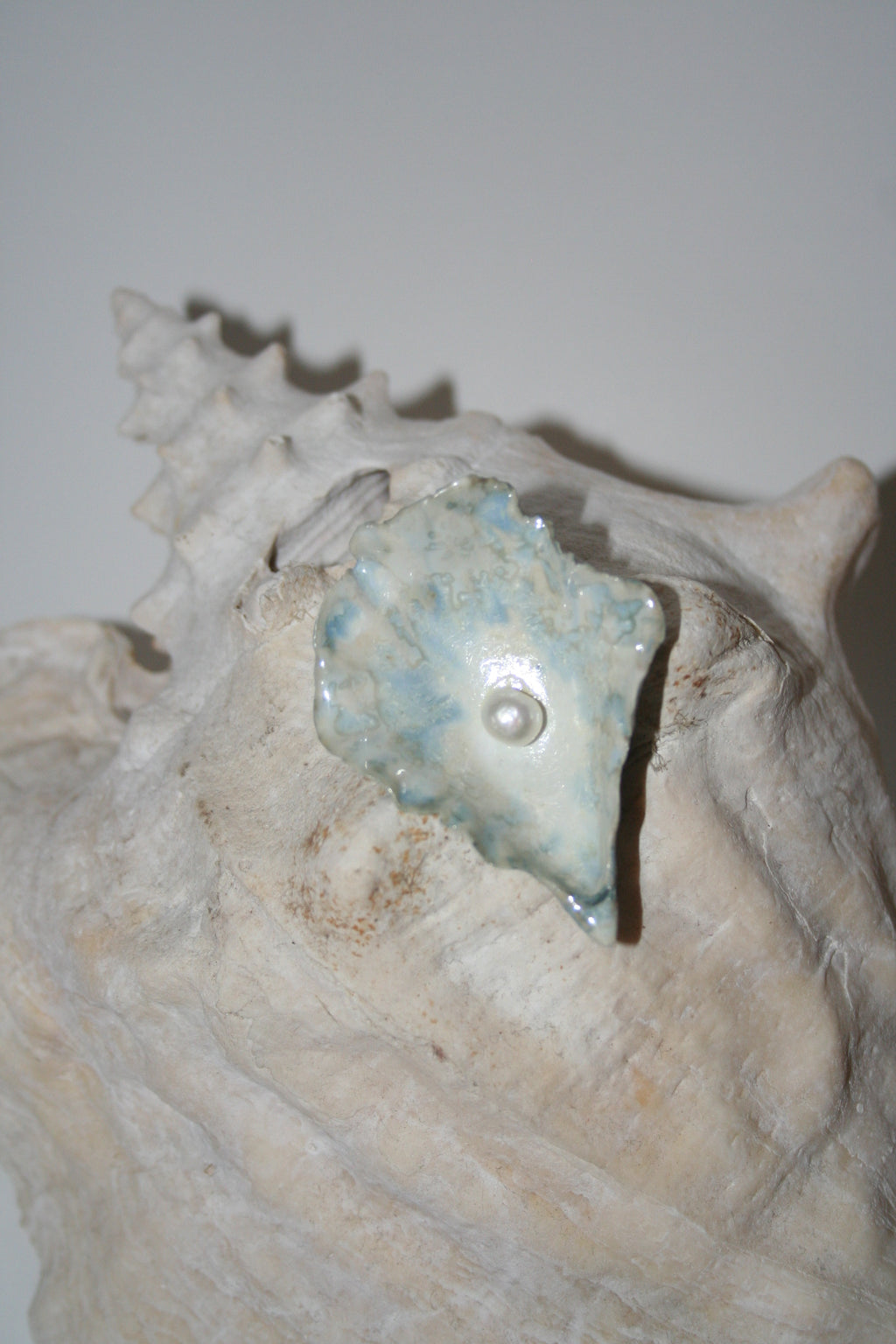 Oyster Brooch - Pearl Clip